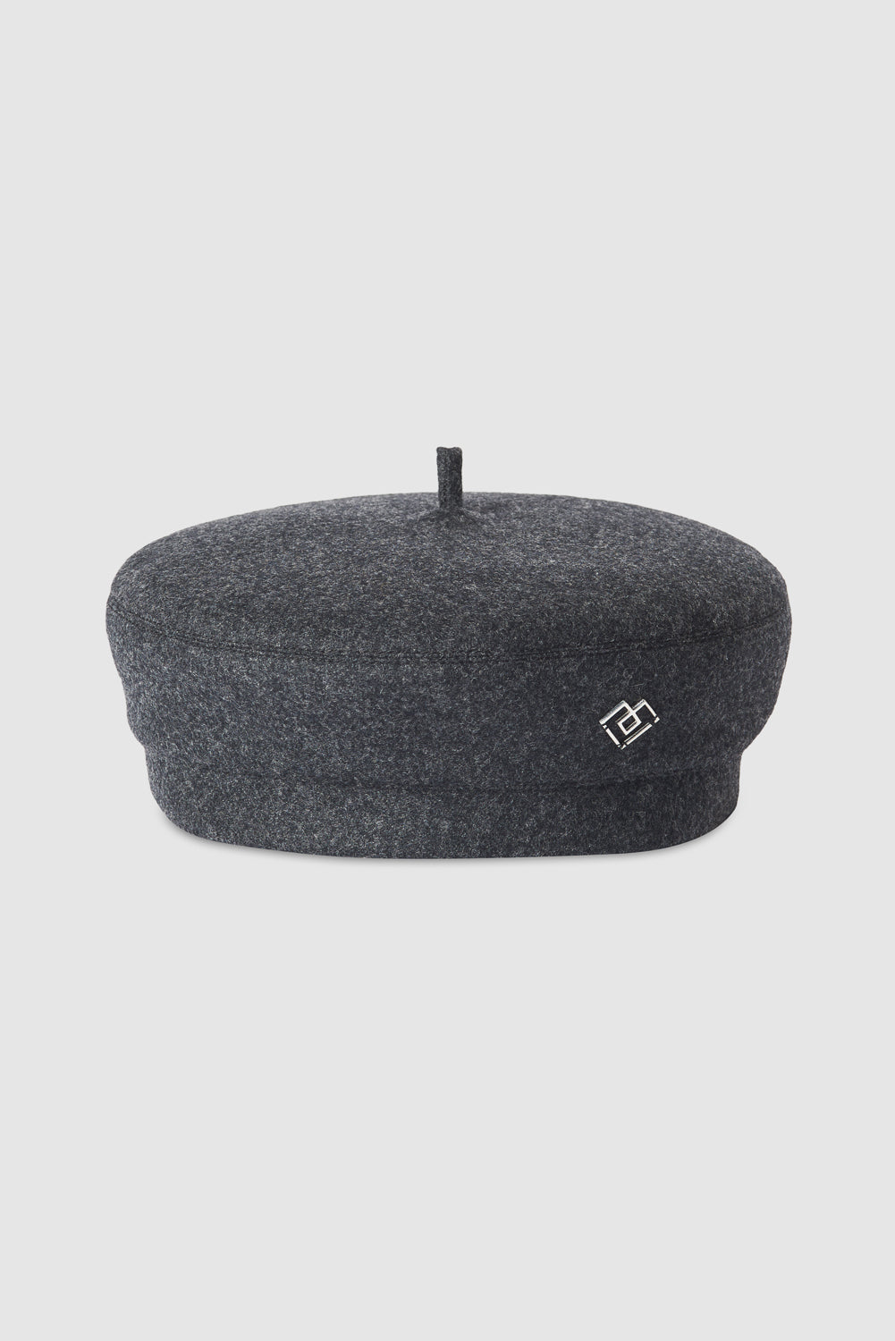 Wool dark grey beret