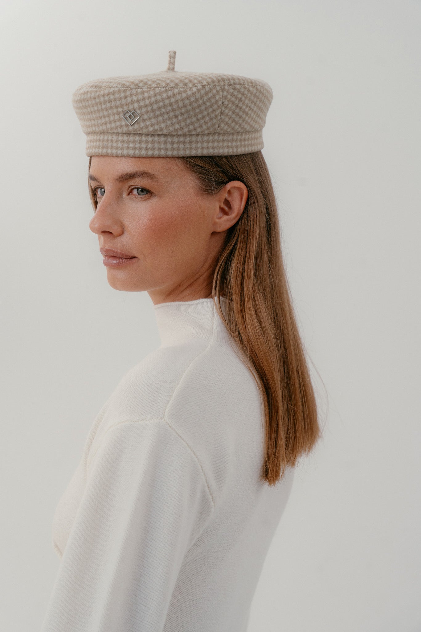 Light brown Wool Beret