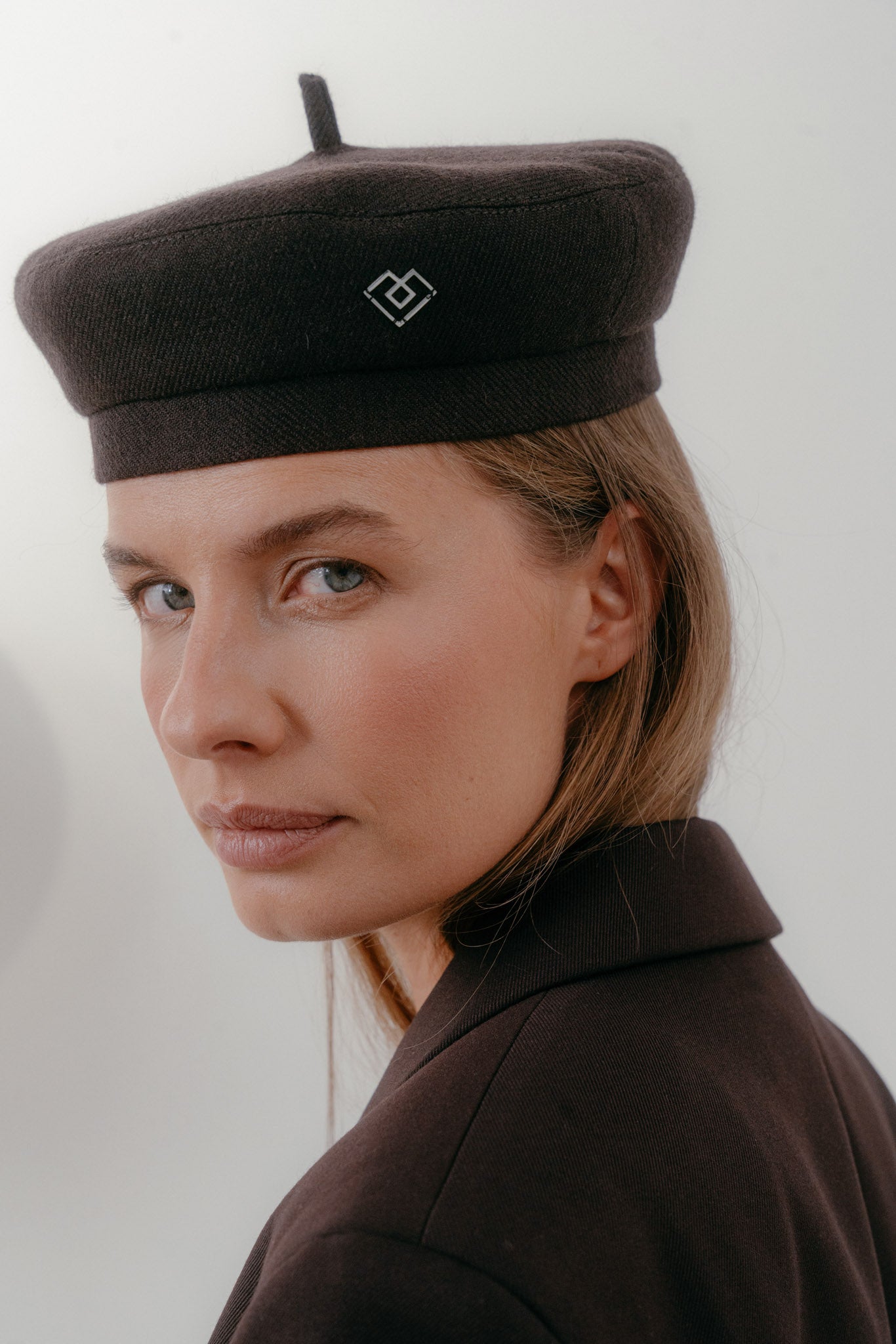 Dark brown Wool Beret
