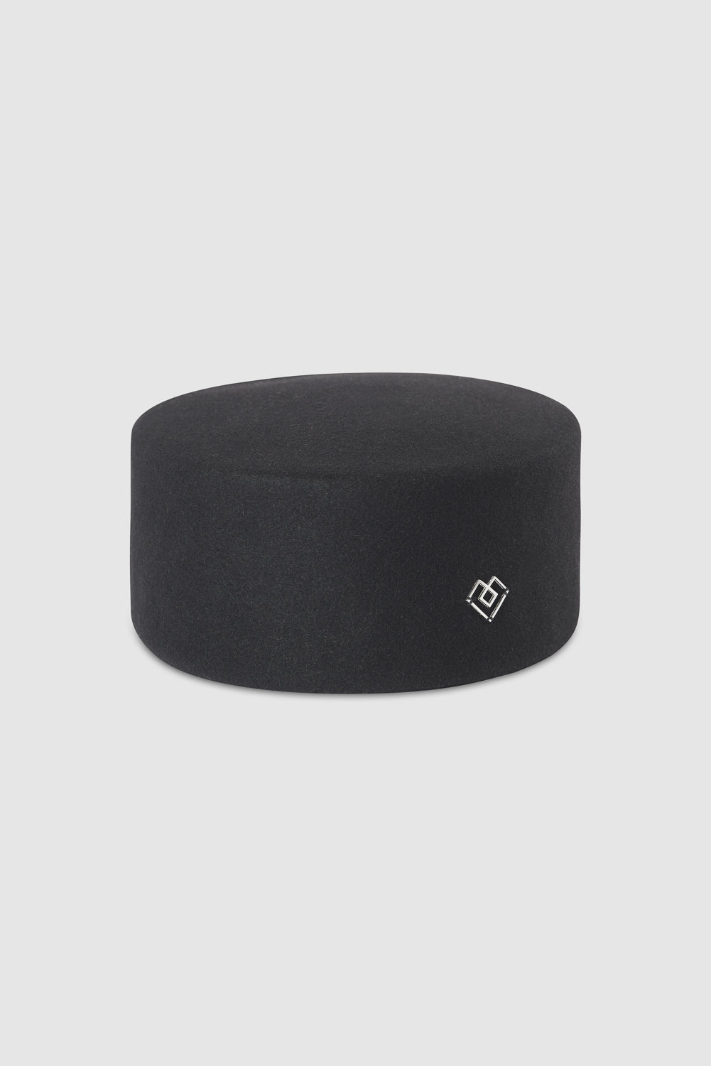 Black pillbox hat