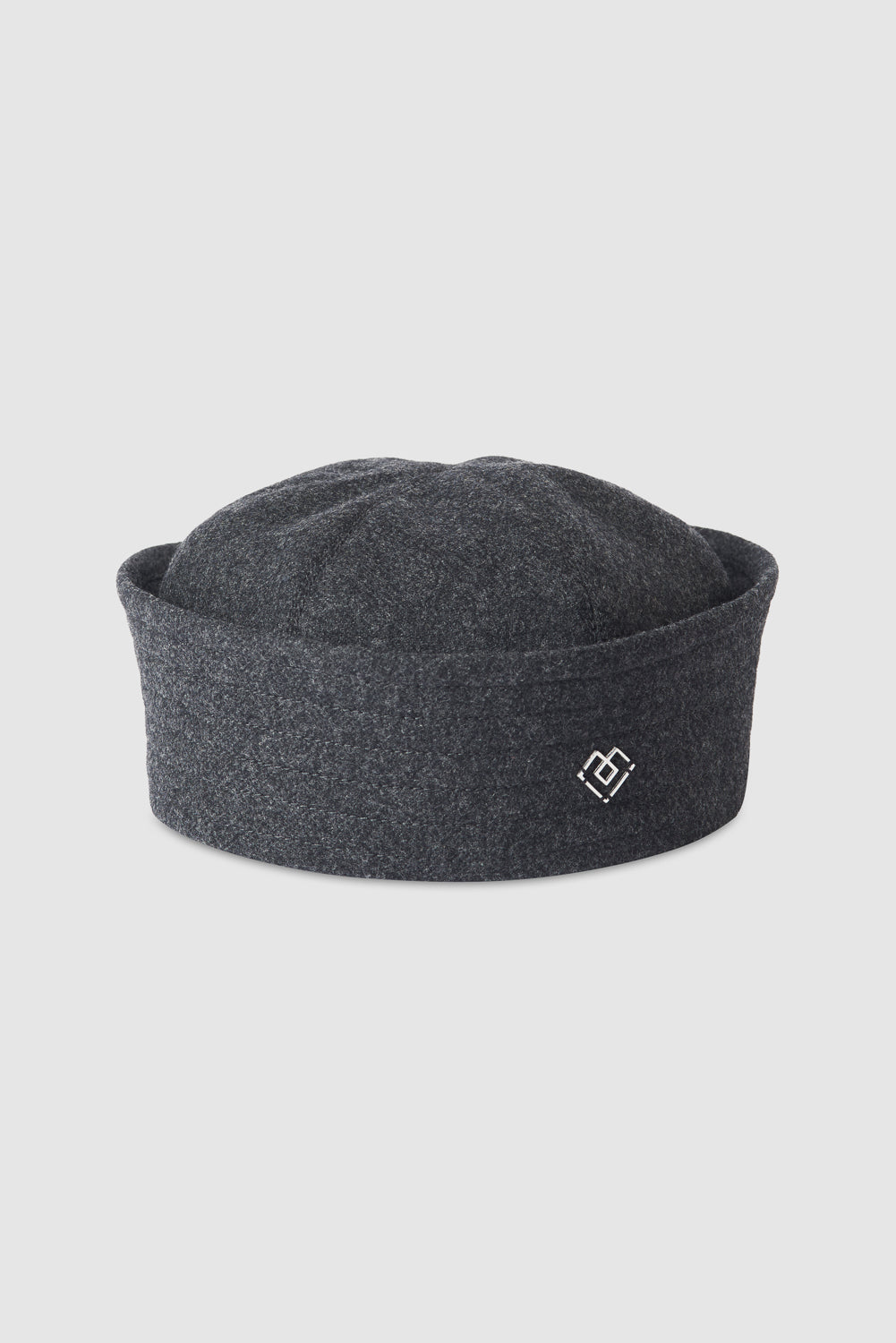 Dark grey wool sailor hat