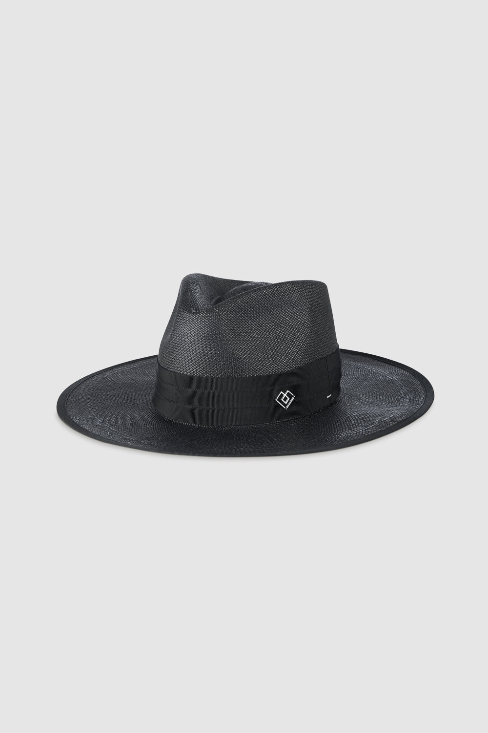 Black fedora straw hat