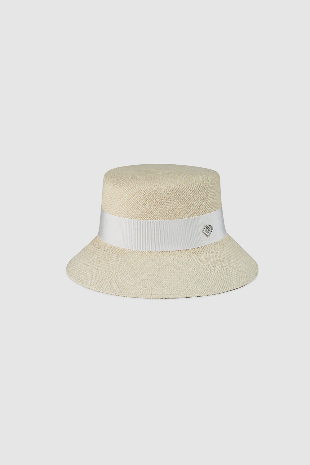 Monogram – embellished straw bucket hat