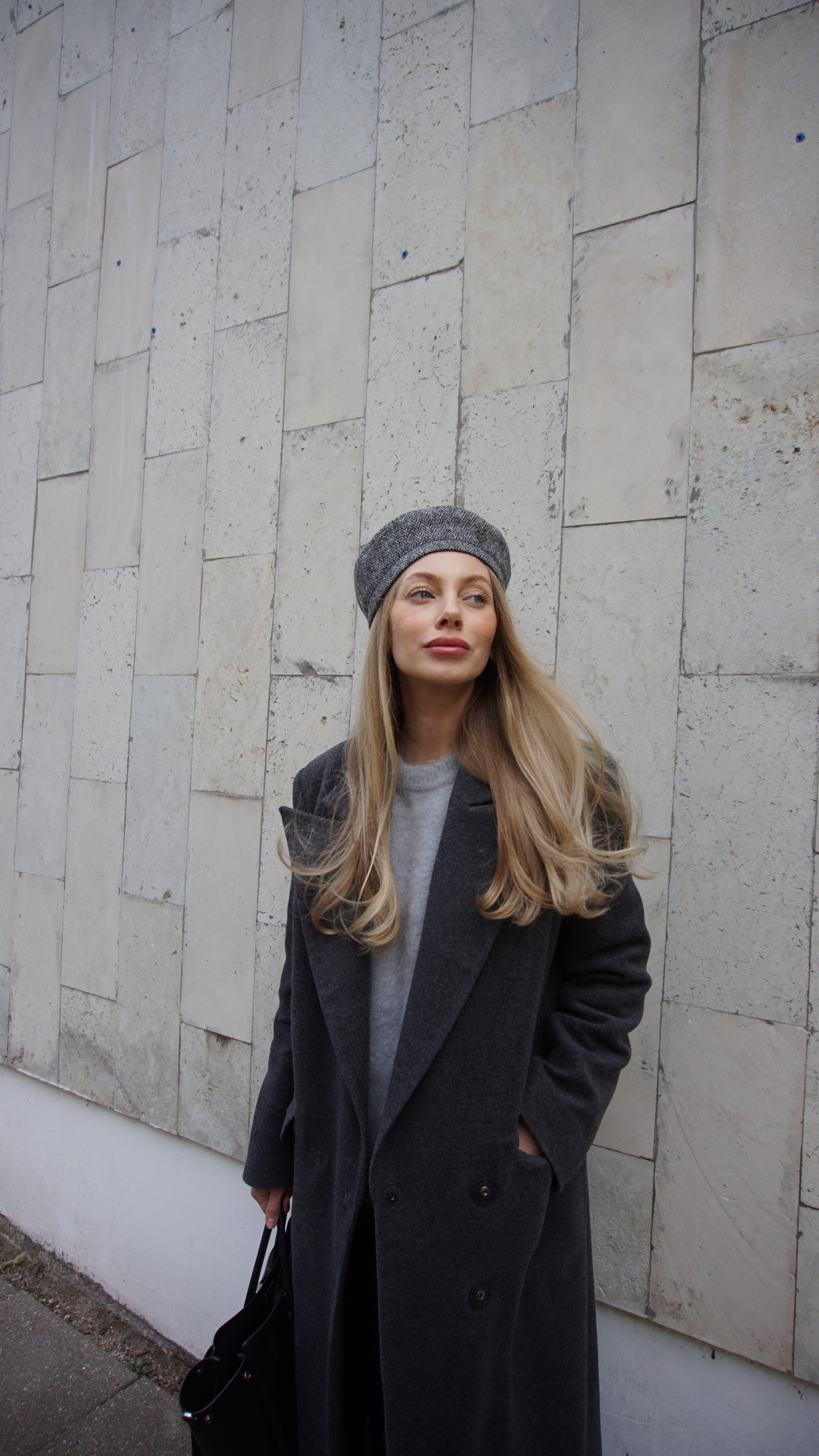 Herringbone Wool Beret