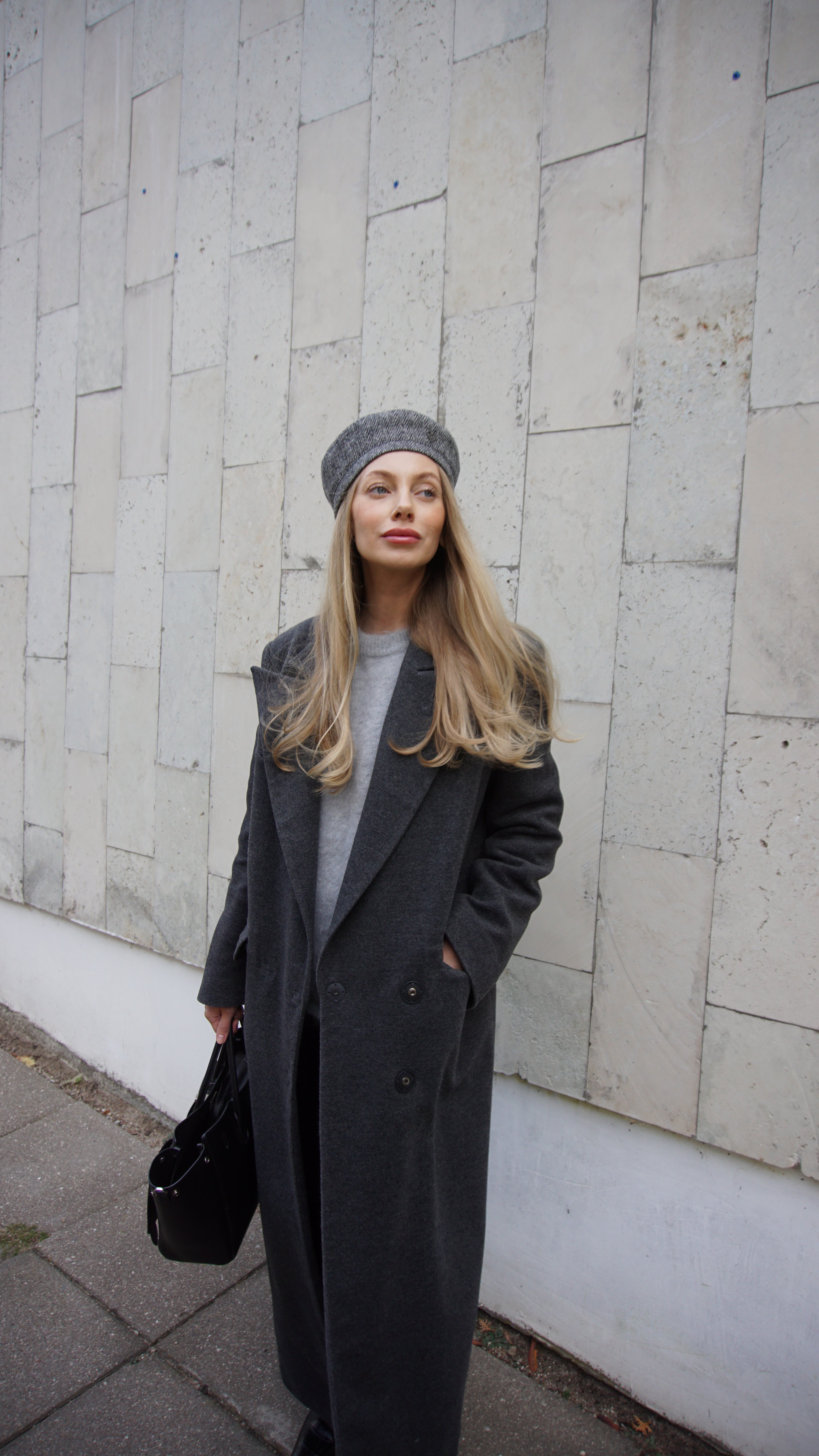 Herringbone Wool Beret