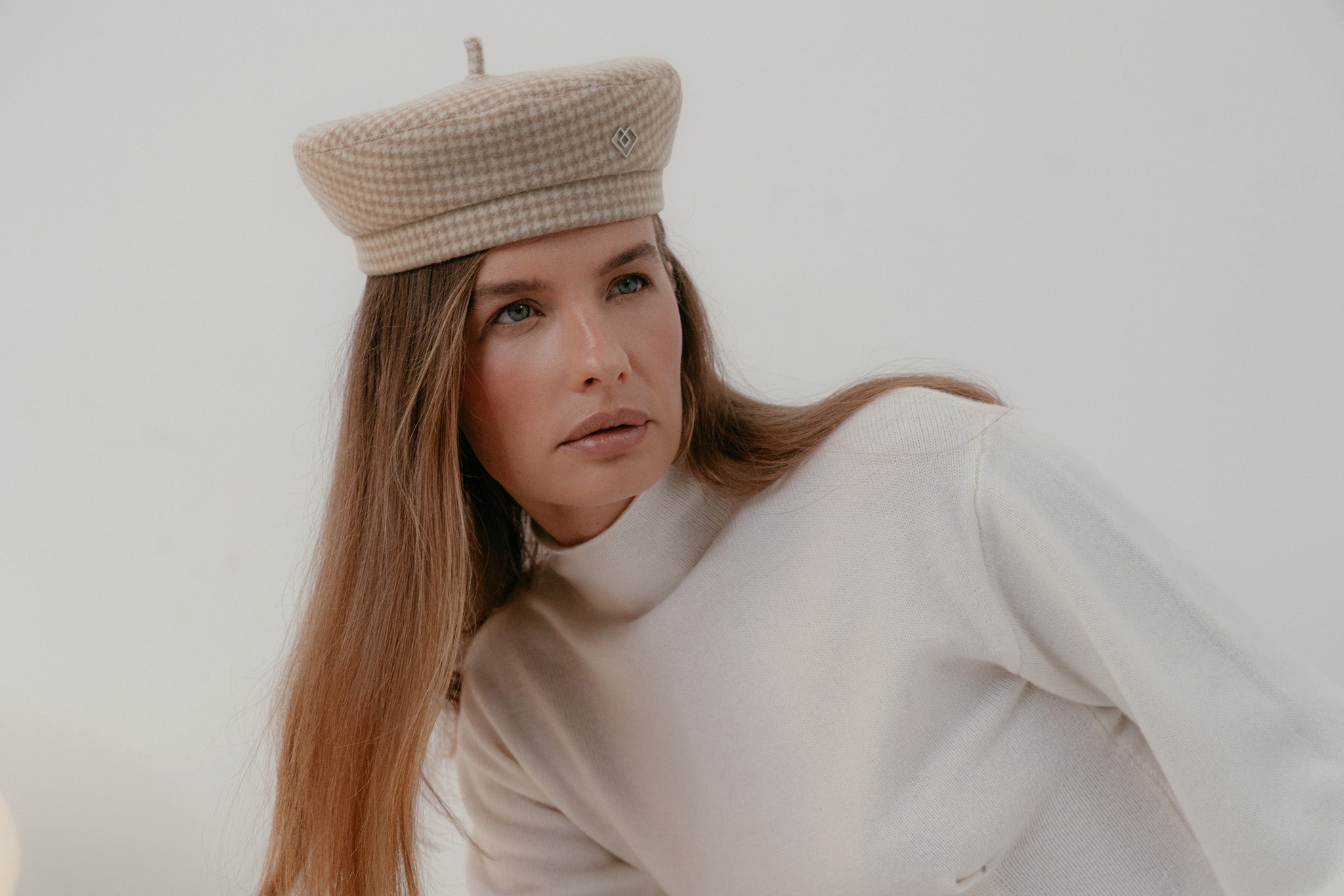 Light brown Wool Beret
