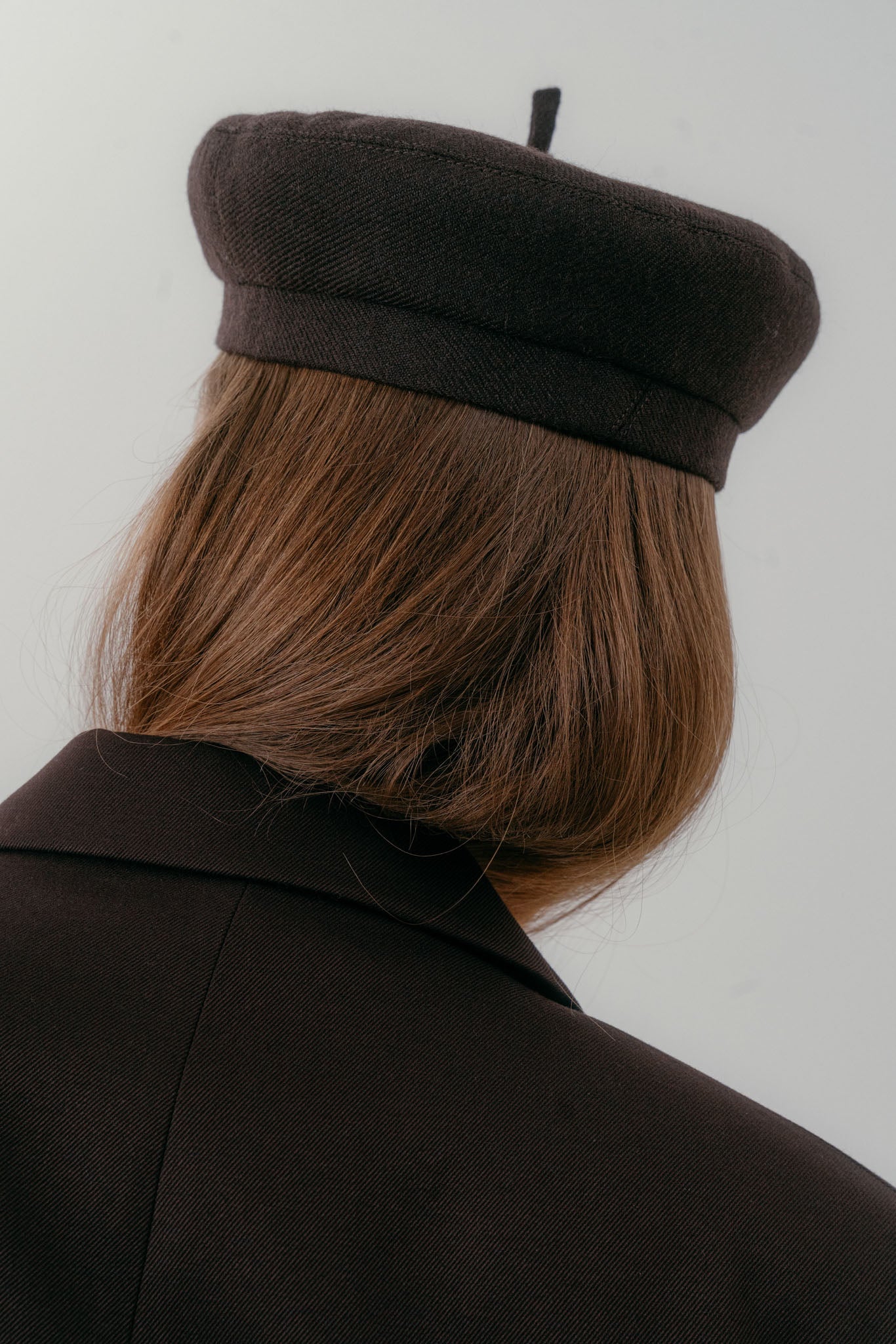 Dark brown Wool Beret